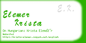 elemer krista business card